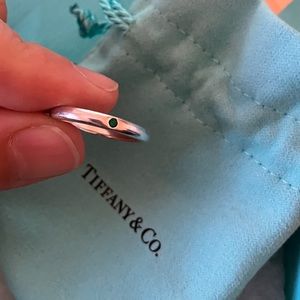 Authentic Tiffany & Co. Emerald Stack Band sz 6.25 sterling silver ring